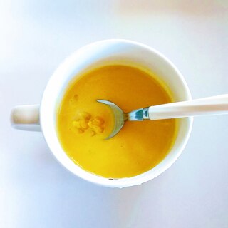 簡単！かぼちゃとコーンのスープ